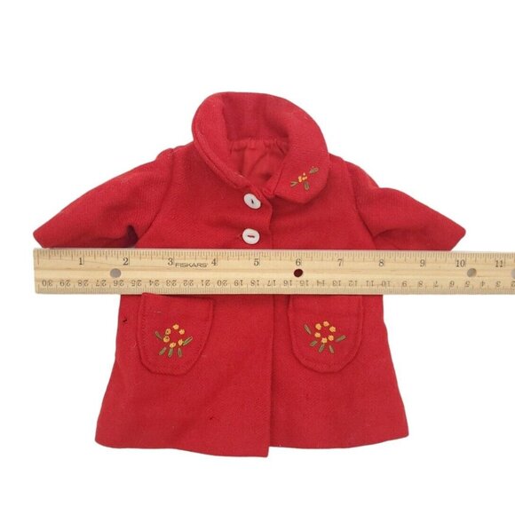 Vintage Cissy Doll Red Lined‎ Wool Coat Jacket Madame Alexander *See Desc - Picture 9 of 10